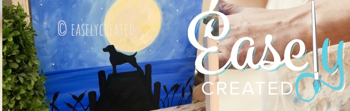 Fundraiser for Weimaraner Rescue "Moonlight Dog" Canvas paint Night