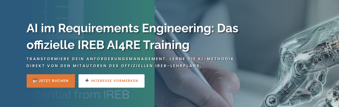 AI im Requirements Engineering: Das offizielle IREB AI4RE Training (Deutsch, Remote)