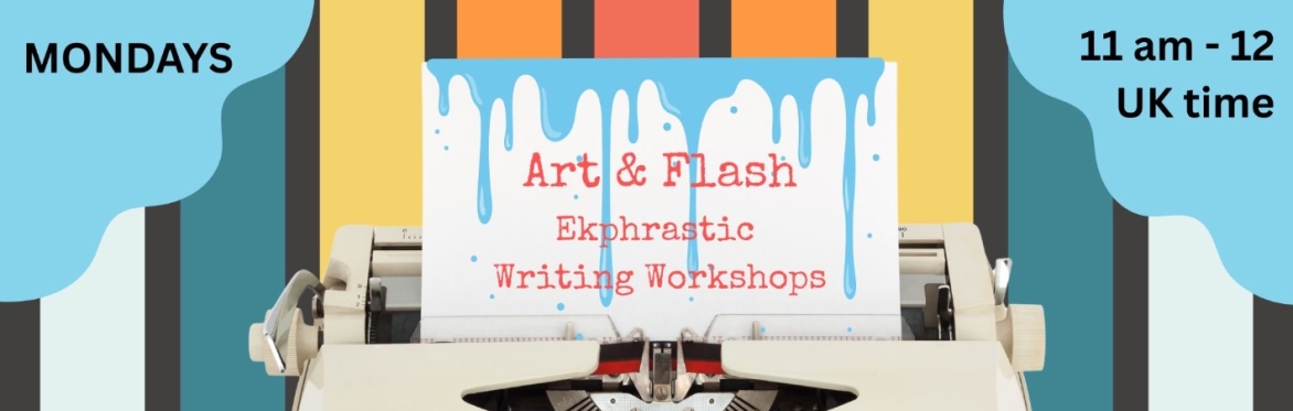 Typewriter with paper dripping with blue paint.