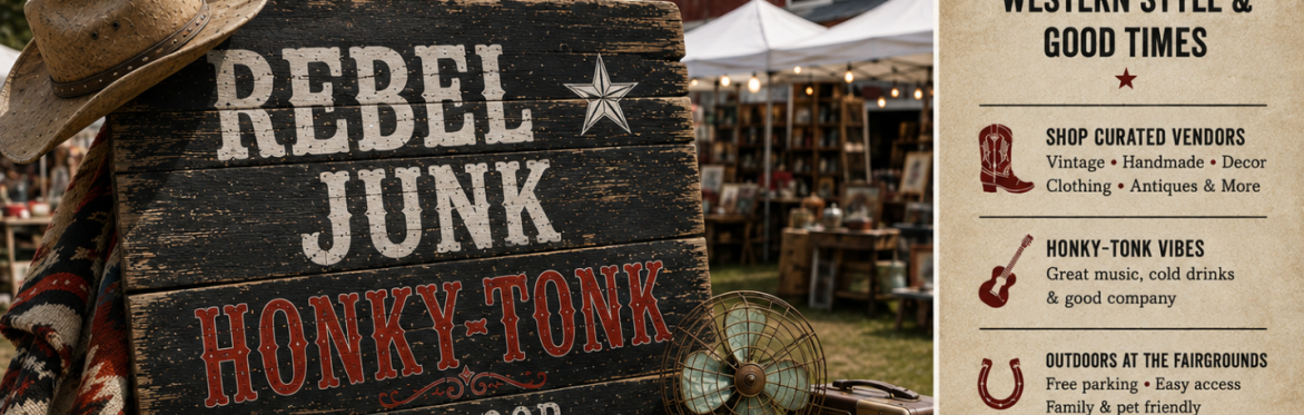 Rebel Junk Honky-Tonk Outdoor Market Saturday