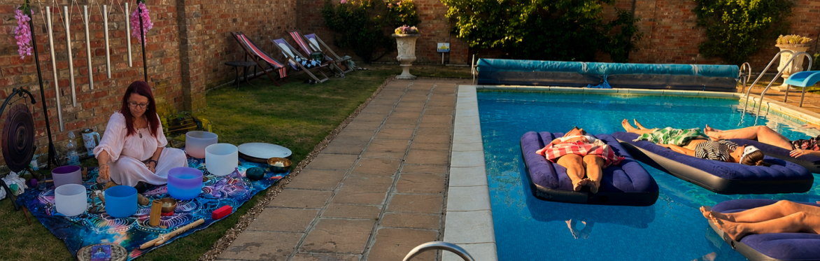 Floating Sound Bath Experience - Lots Bridge Farmhouse Pool, Three Holes, Upwell