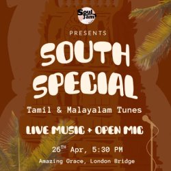 Souljam South Open mic with Live music Band and DJ Rob for After Party