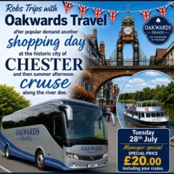 Chester city centre with a River Cruise
