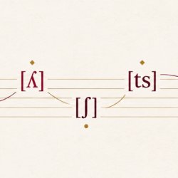 Italian IPA symbols arranged on a musical staff for a pronunciation workshop for singers.