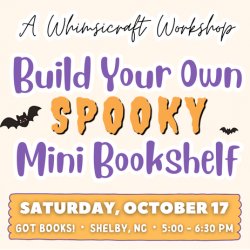 A Whimsicraft Workshop: Build Your Own SPOOKY Mini Bookshelf 👻