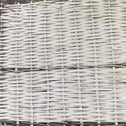 A woven hazel hurdle