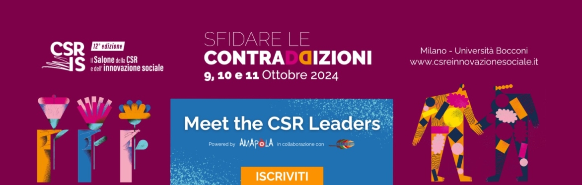 Banner iscrizioni Meet The CSR Leaders 2024 - Salone della CSR