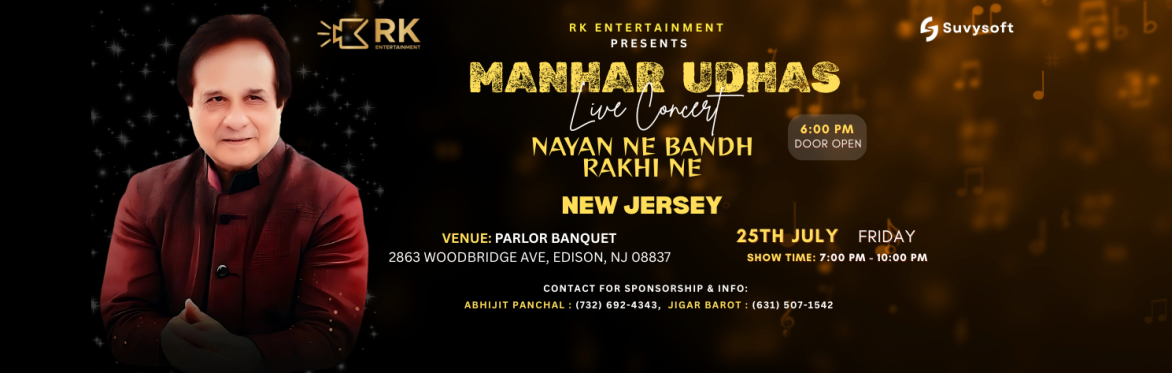 Manhar Udhas - Live Concert in New Jersey