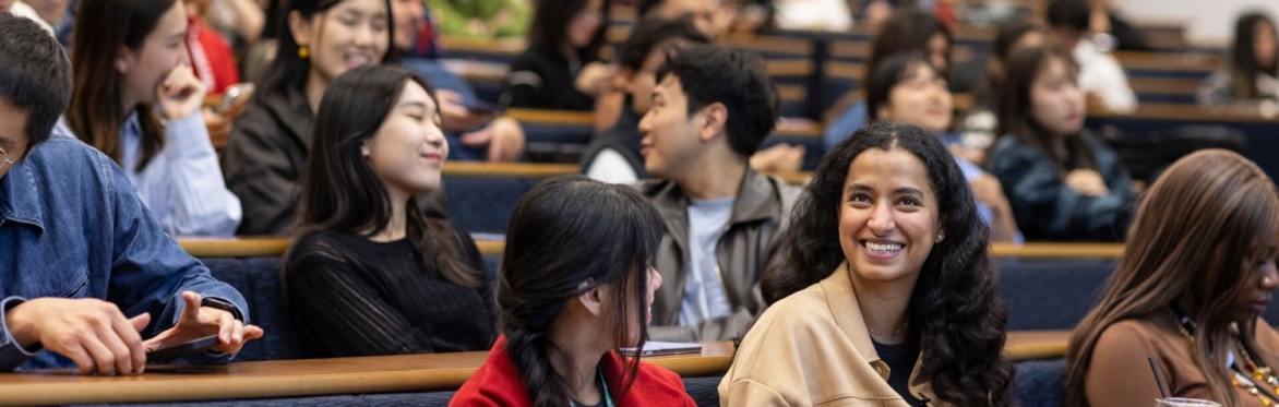 Students seated in lecture theatre
