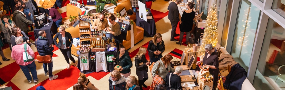 Shoppers at The Durham Hotel's annual Holiday Market