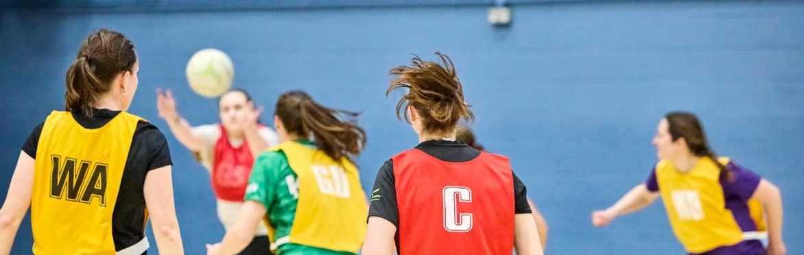 Participants Playing Netball as part of Active Campus