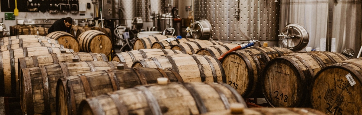 Cidery tanks and barrels