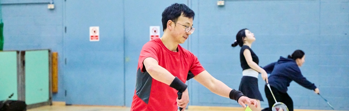 Participants Playing Badminton as part of Active Campus