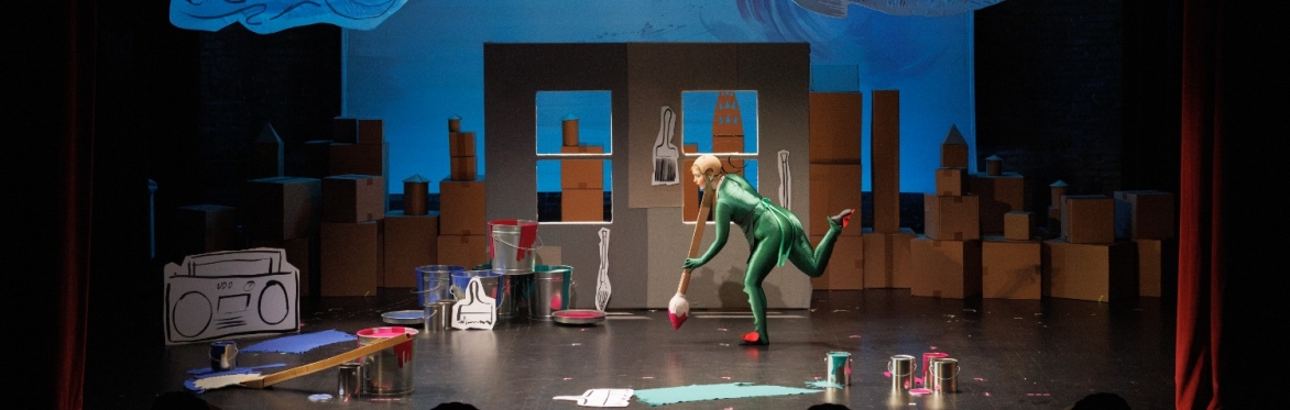 © Camille Henrot, Commedia dell’arte, 2026. Performance still from AIR 2026: Figures in a Landscape at the Wheeler Opera House in Aspen, Colorado. Co-commissioned by Performa, Aspen Art Mus