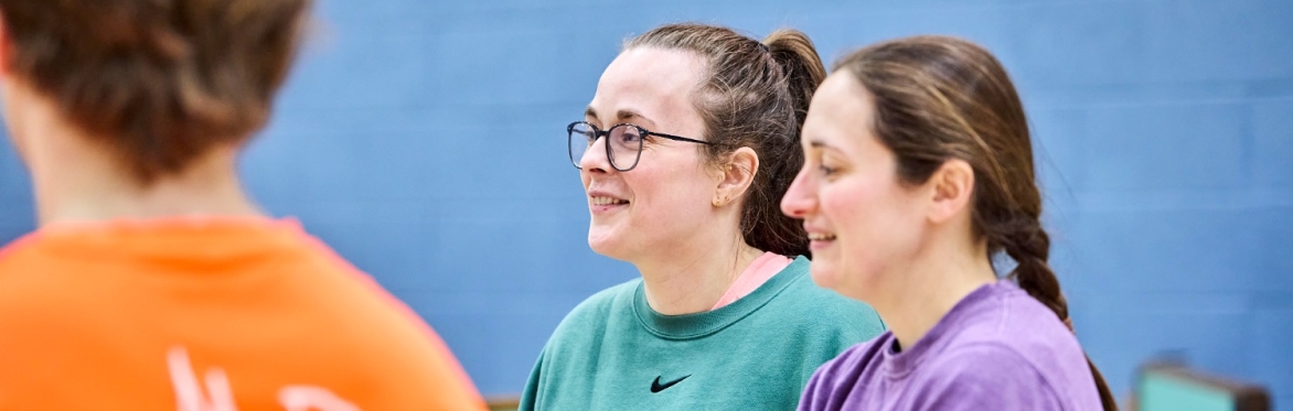 Student and staff indoor hockey