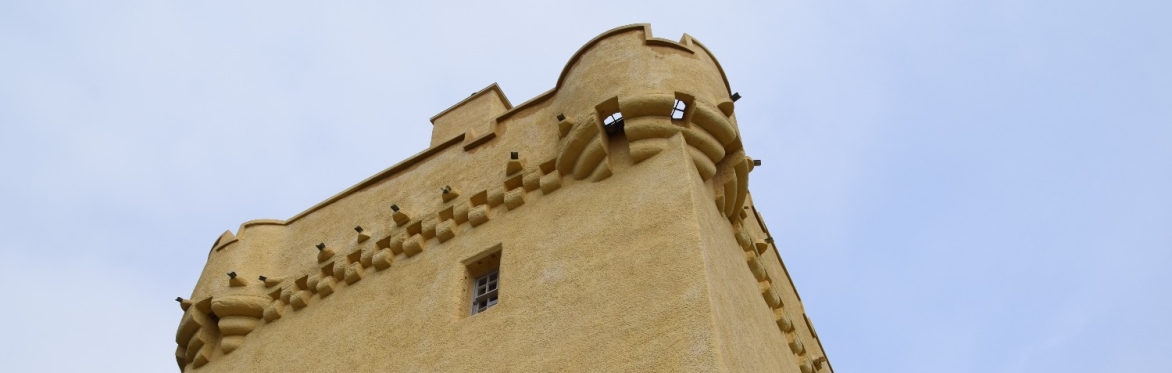 A castle with lime harling and limewash