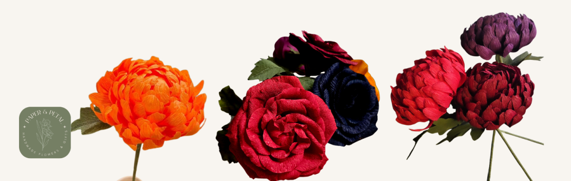 Crepe Paper Autumn Flower Workshop