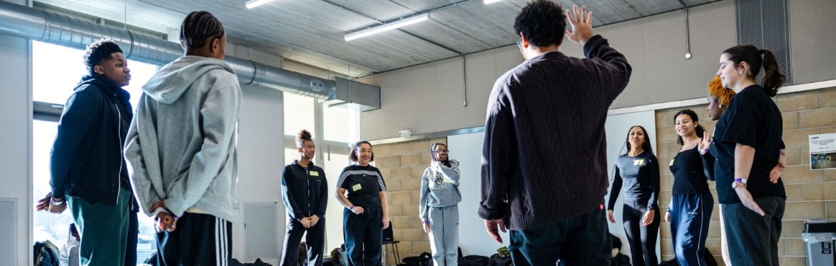 Pupils in acting workshop.