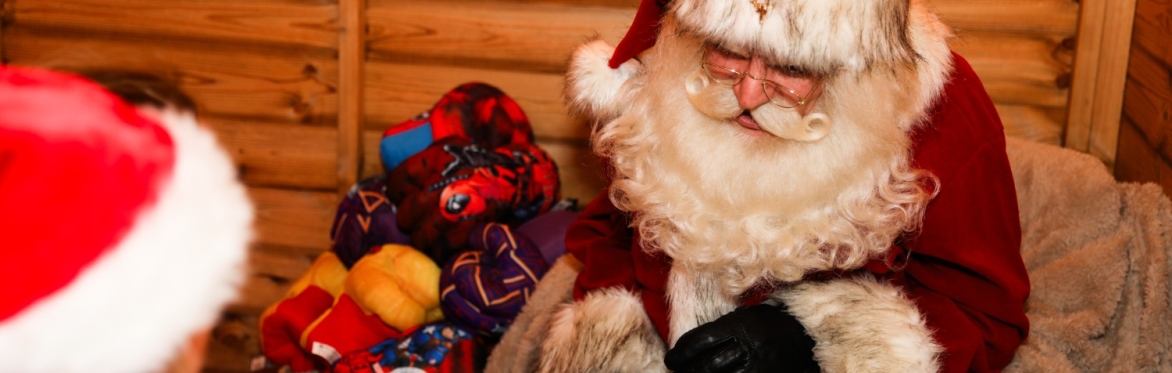 Santa talking to child