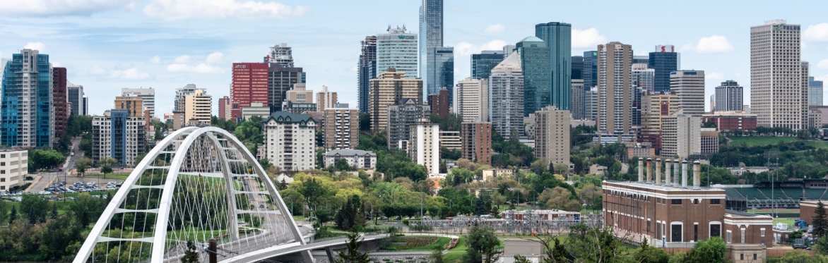 Edmonton skyline in summer