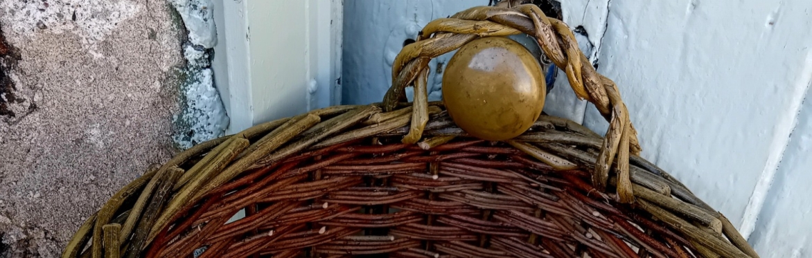 Woven Willow basket with handles