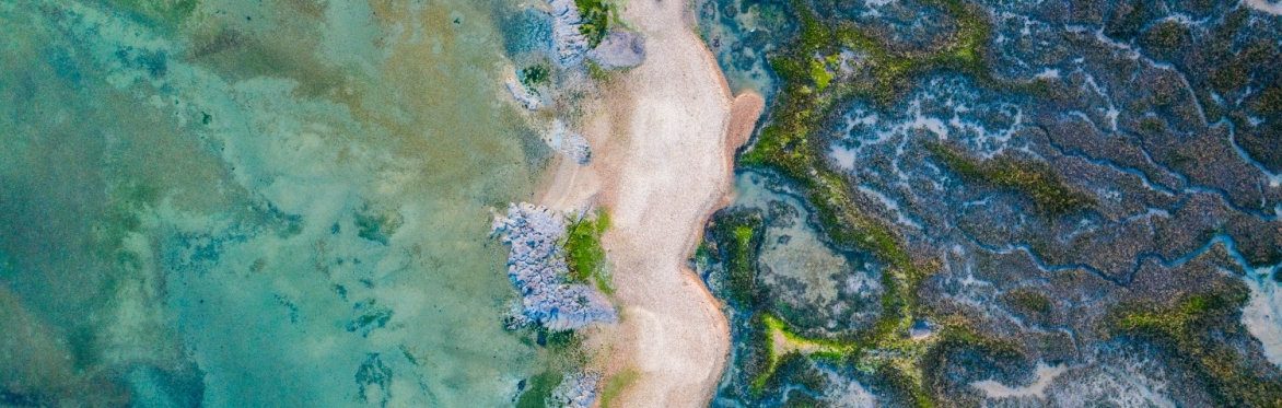 Goldhanger-11 Aerial Essex P2P April 21 - picture of the colourful Saltmarsh from an aerial photo
