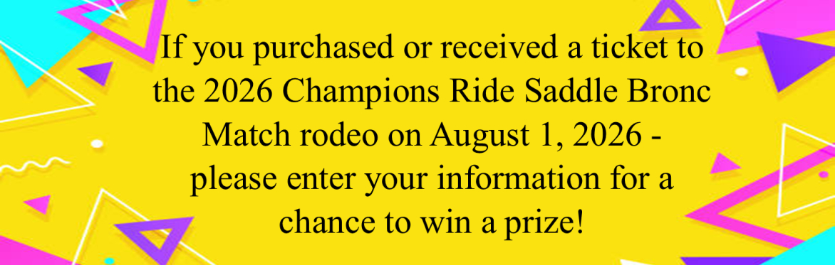 HOTR Champions Ride Rodeo Prize Drawing