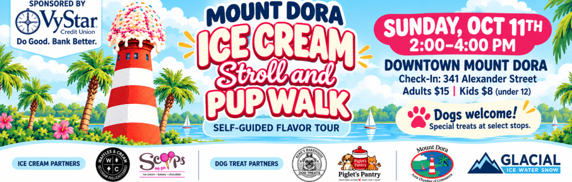 Mount Dora Ice Cream Stroll - April 12 2-4pm