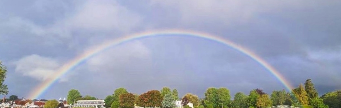 A rainbow over the Thames at Henley