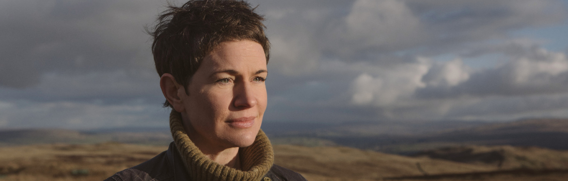 Sarah Hall writer in Cumbrian landscape