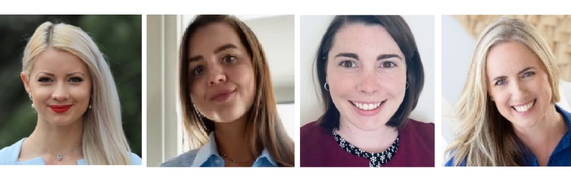 Images of four young women who are the presenters