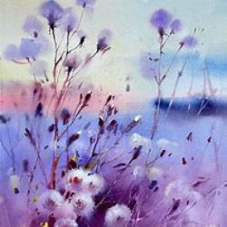 Flowing Landscapes in Watercolour - Flower Fields - Viktoria Prischedko