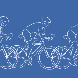 Illustrated cyclists