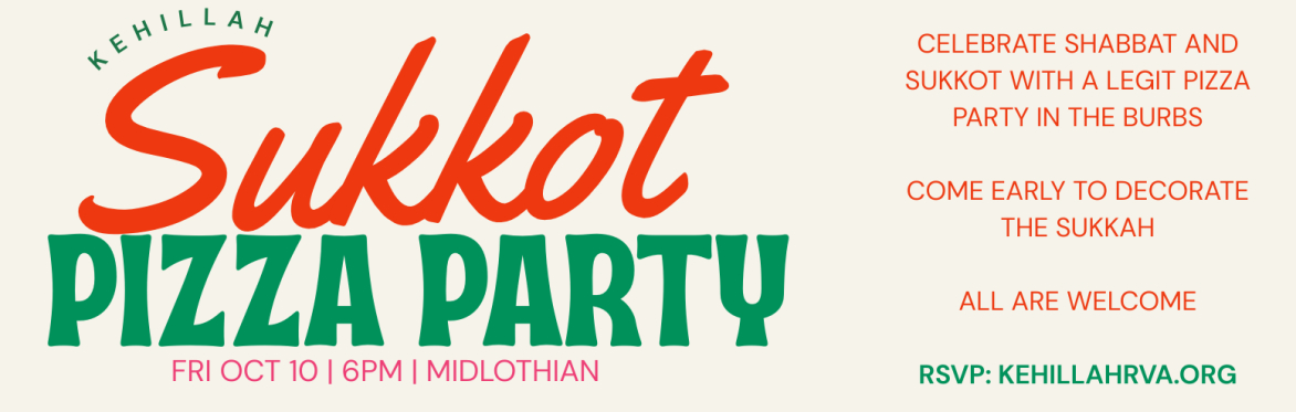 Sukkot Shabbat Pizza Party at Rabbi’s