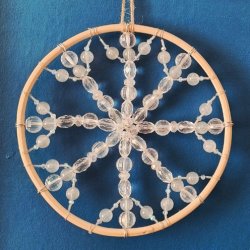 Create a Large Wire & Beaded Snowflake Christmas Decoration