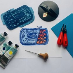Lino Print - Shared Studio workshop with Blaise Butler