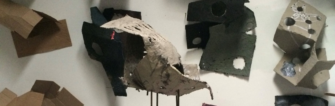 2d or not 2d - an experimental workshop using card and cut outs to make sculpture.