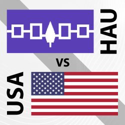 Haudenosaunee (HAU) Flag versus United States (USA) Flag
