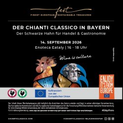 Der Chianti Classico in Bayern : ein Hahn mit verschiedene bilder : räpresentiert Kultur, Kunst, Geschicht.