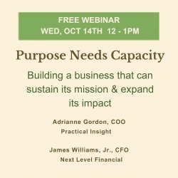 Purpose Needs Capacity