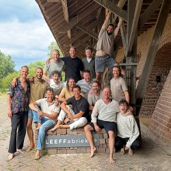 Groepsfoto van de eerste livedag