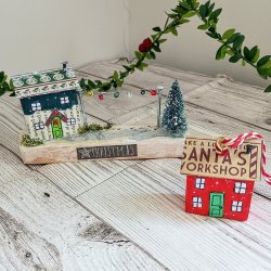 Festive Wooden Houses Craft Workshop