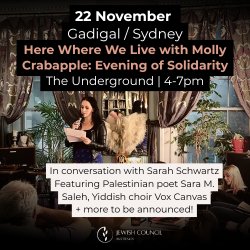 Here Where We Live with Molly Crabapple: An Evening of Solidarity - Sydney