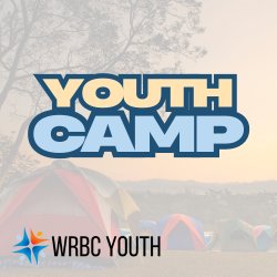 The words 'youth campfire and camp' and the WRBC Youth logo are overlaid over an image of a campsite with chairs and a fire.