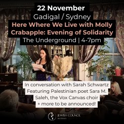 Here Where We Live with Molly Crabapple: An Evening of Solidarity - Sydney