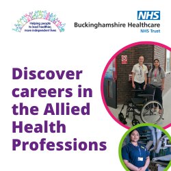 Photos of physiotherapist and radiographer advertising the event