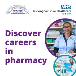 Photos of pharmacists advertising the event