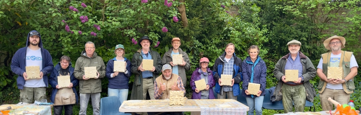 Stone carving with Andrew Ziminski at Frome Festival.