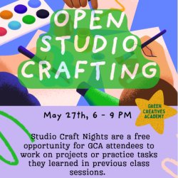 [FREE RSVP] GCA Open Studio Crafting @ Piedmont Park Conservancy