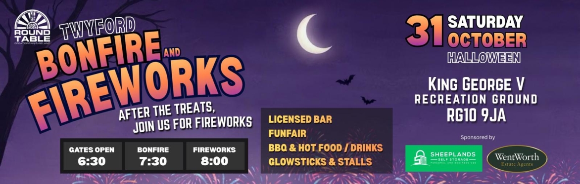 Twyford Round Table Bonfire & Fireworks 2026